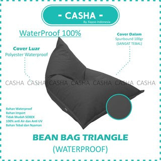 CASHA Bean Bag Triangle Waterproof - Size Medium