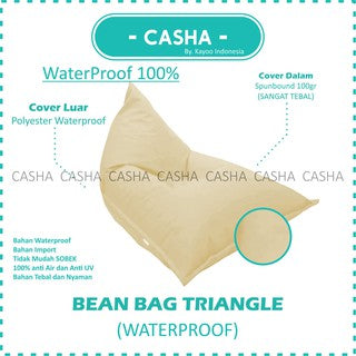 CASHA Bean Bag Triangle Waterproof - Size Medium