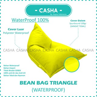 CASHA Bean Bag Triangle Waterproof - Size Medium