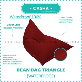 CASHA Bean Bag Triangle Waterproof - Size Medium