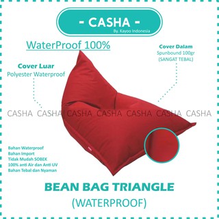 CASHA Bean Bag Triangle Waterproof - Size Medium