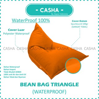 CASHA Bean Bag Triangle Waterproof - Size Medium