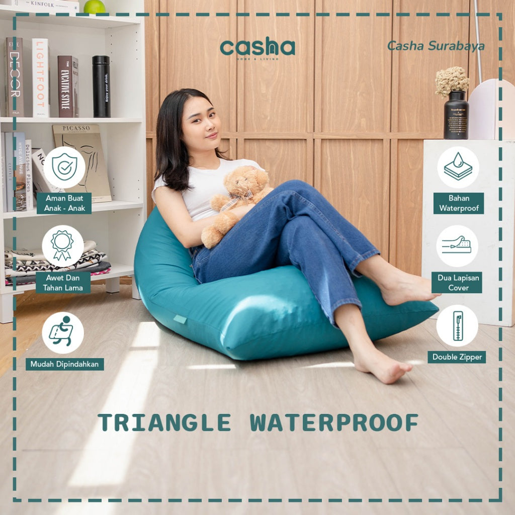 CASHA Bean Bag Triangle Waterproof - Size Medium